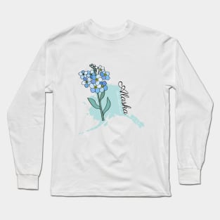 Alaska State Flower Long Sleeve T-Shirt